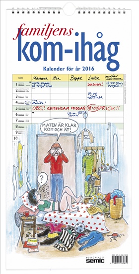 Familjens kom-ihåg-kalender 2016