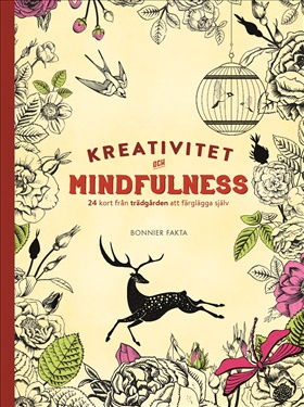 Kreativitet och mindfulness. 24 kort från trädgården att färglägga och skicka